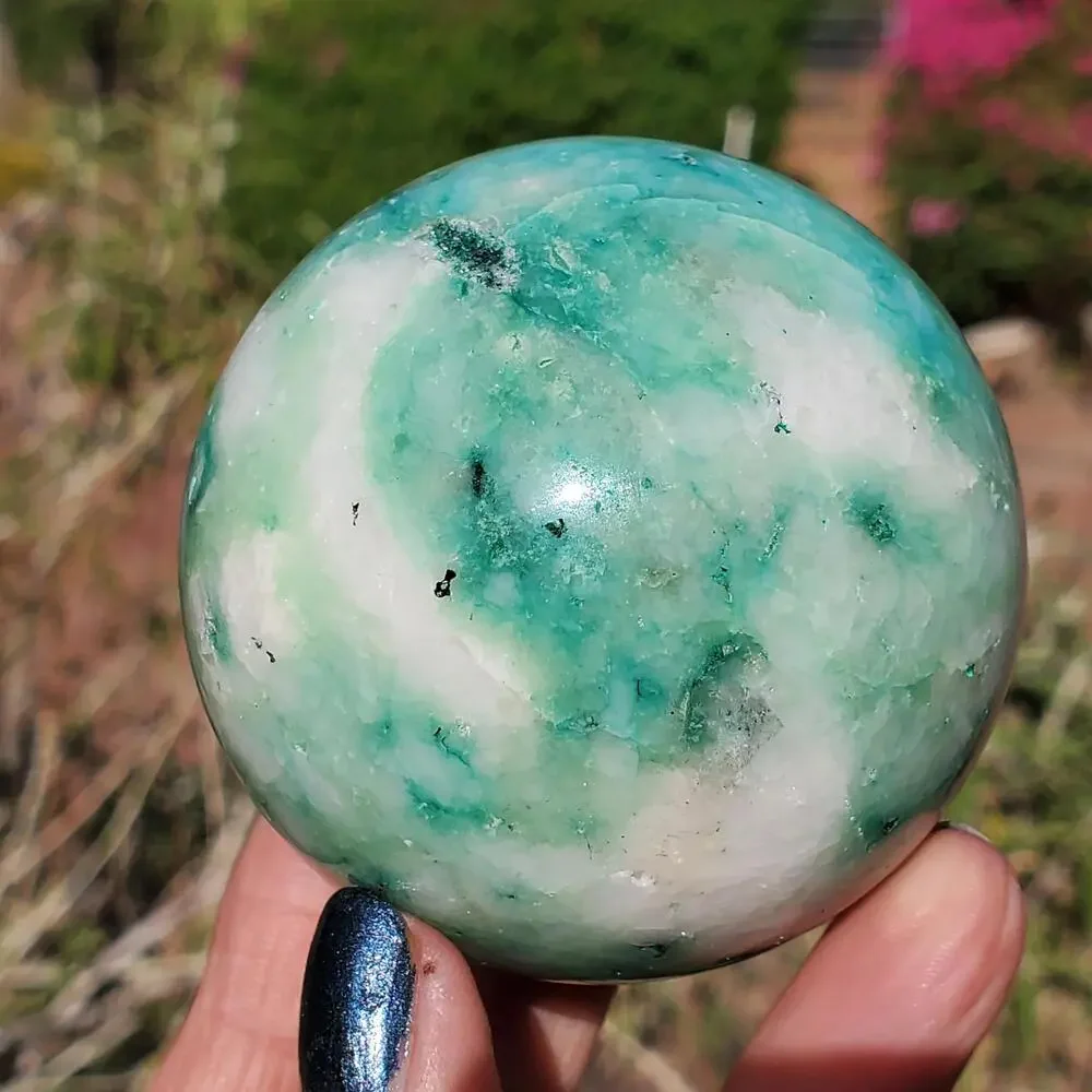 Chrysocolla Phoenix Crystal Sphere 332 Grams 62mm